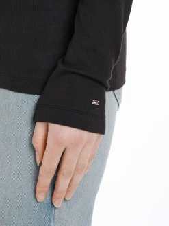 Damen Langarmshirt SLIM TENCEL OPEN-NK LS