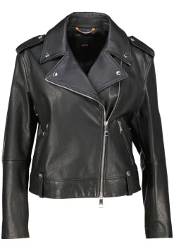 Damen Lederjacke aus genarbtem Büffelleder