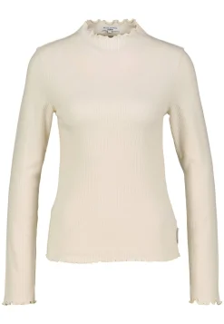 Damen Longsleeve mit Rüschenkanten