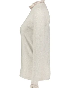 Damen Longsleeve mit Rüschen