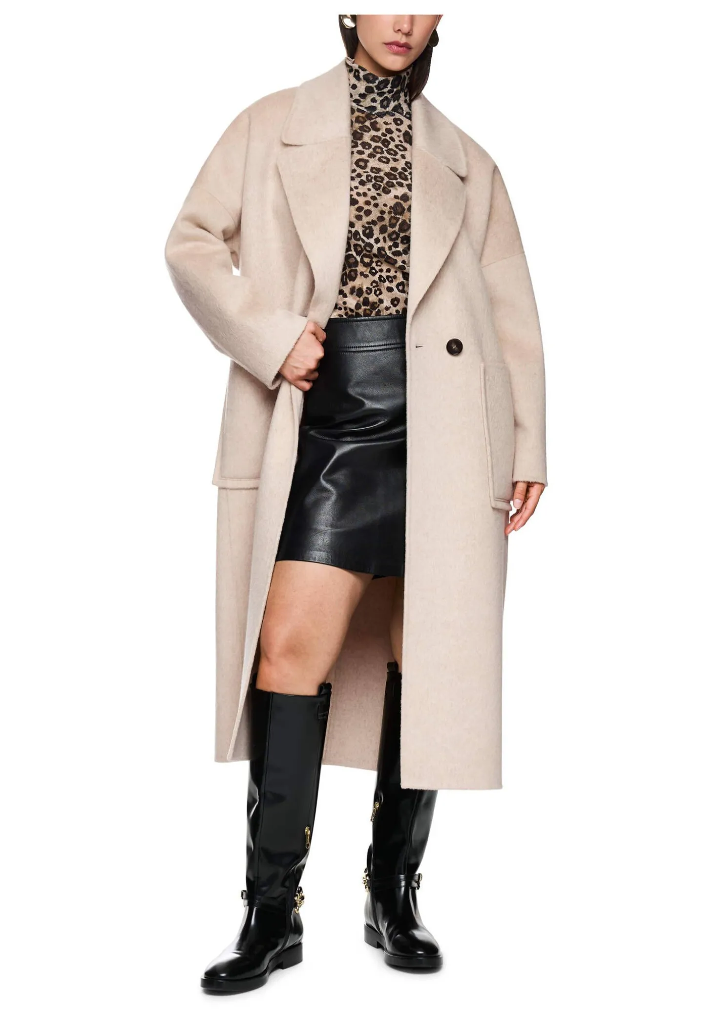 Damen Mantel aus Wolle und Seide