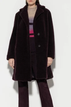 Damen Mantel in Felloptik