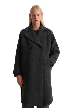 Damen Mantel mit Recycling-Wolle