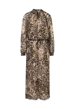 Damen Maxi-Kleid mit Leo-Print