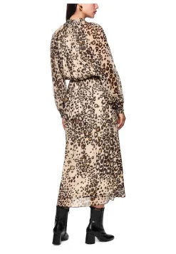 Damen Maxi-Kleid mit Leo-Print