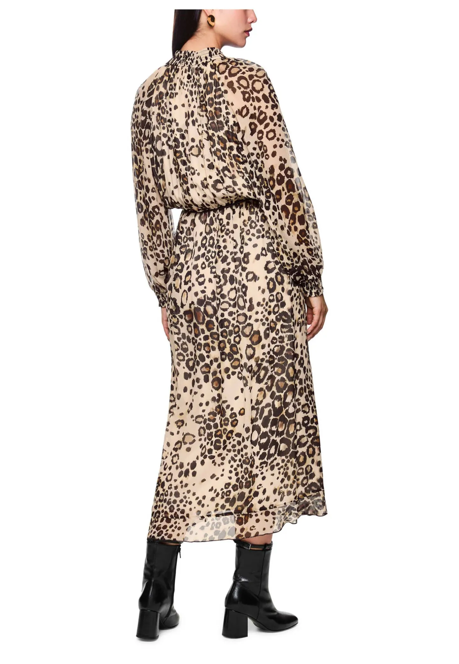 Damen Maxi-Kleid mit Leo-Print