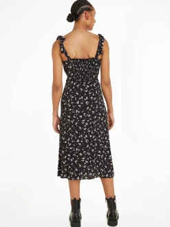 Damen Midi-Kleid FLORAL aus Viskose