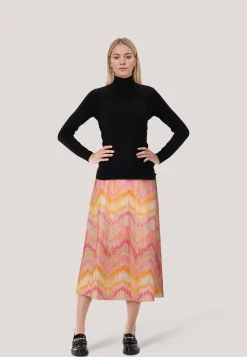 Damen Midirock aus Baumwollpopeline