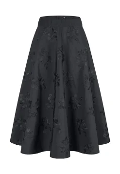 Damen Midirock mit Kirschenstickerei