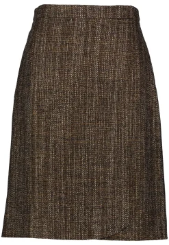 Damen Midirock mit Wolle und Alpaka