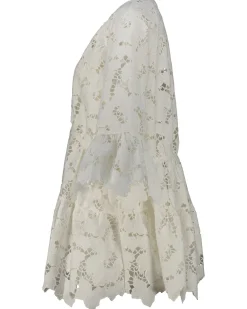 Damen Minikleid COTTON LACE WIDE SLEEVE MINI DRESS