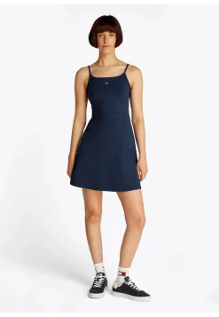 Damen Minikleid TJW ESSENTIAL STRAP FLARE DRESS Slim Fit