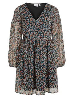 Damen Minikleid VIFALIA V-NECK L/S DRESS