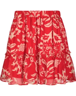 Damen Minirock mit Volants