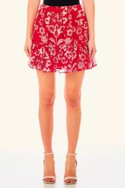 Damen Minirock mit Volants