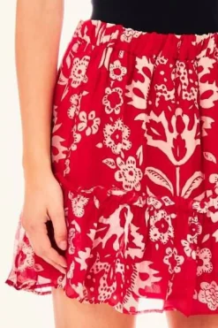 Damen Minirock mit Volants