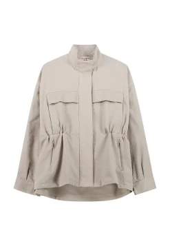 Damen Oversize-Jacke SUNFLOWER SAHARIANA aus Seersucker-Gewebe