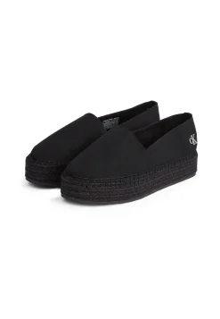 Damen Plateau-Espadrilles aus Canvas