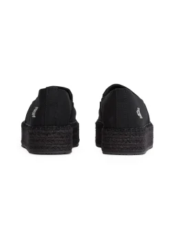 Damen Plateau-Espadrilles aus Canvas