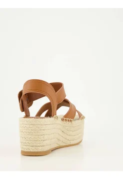 Damen Plateau-Sandalen mit Leder