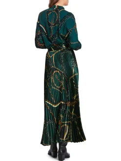 Damen Plisseerock SYDNEY mit Ketten-Print