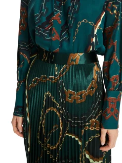 Damen Plisseerock SYDNEY mit Ketten-Print