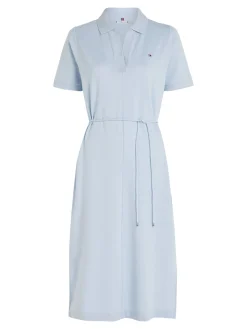 Damen Polokleid mit Bindegürtel