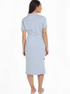 Damen Polokleid mit Bindegürtel