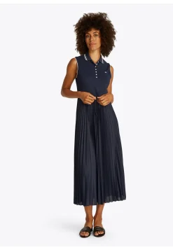 Damen Polokleid mit Falten