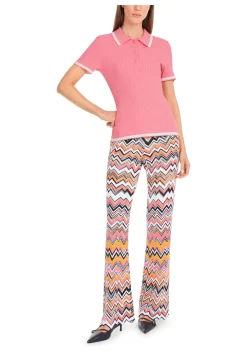 Damen Poloshirt im feinen Rippstrick Slim Fit