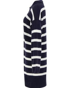 Damen Polo-Strickkleid