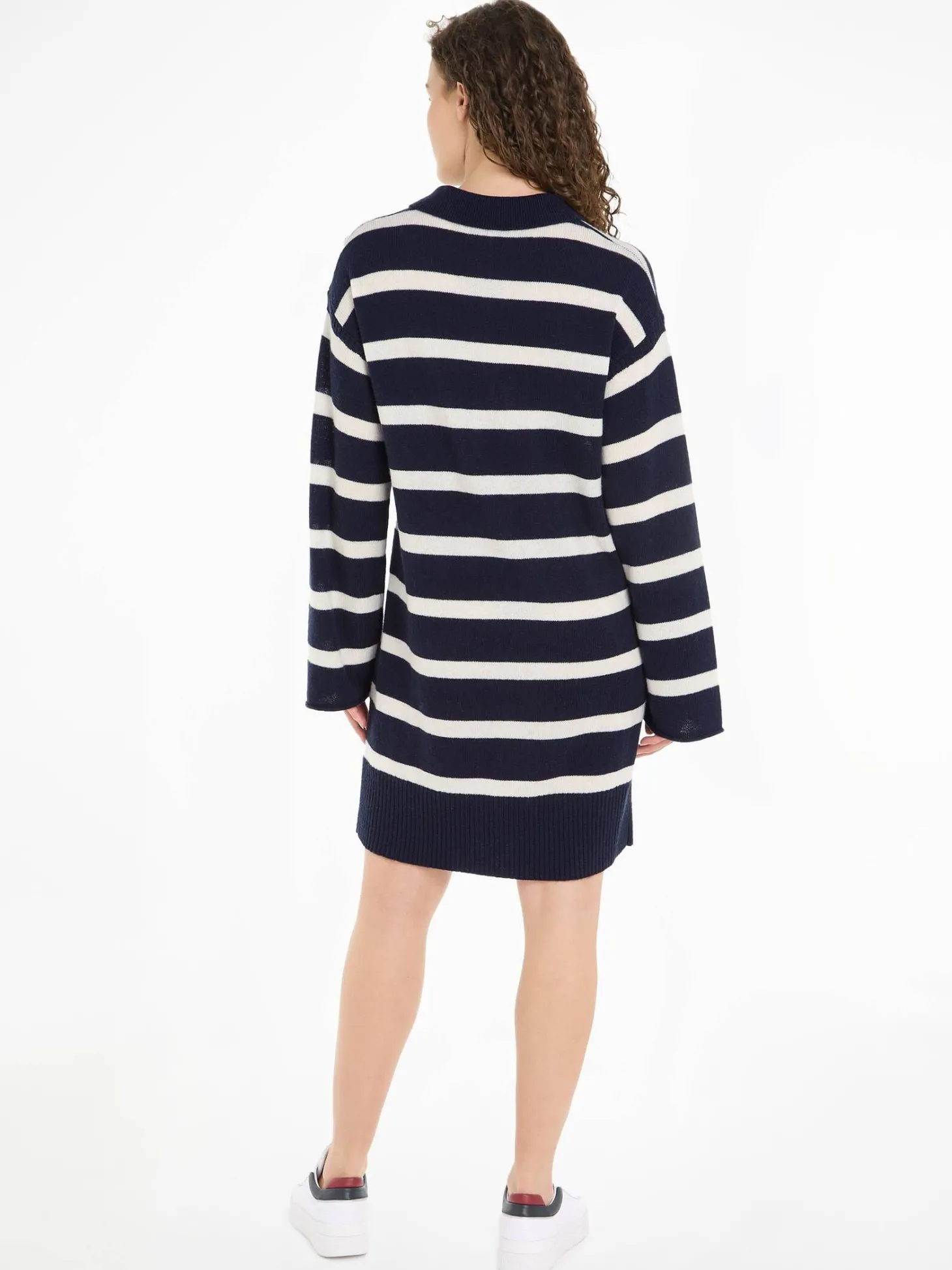 Damen Polo-Strickkleid