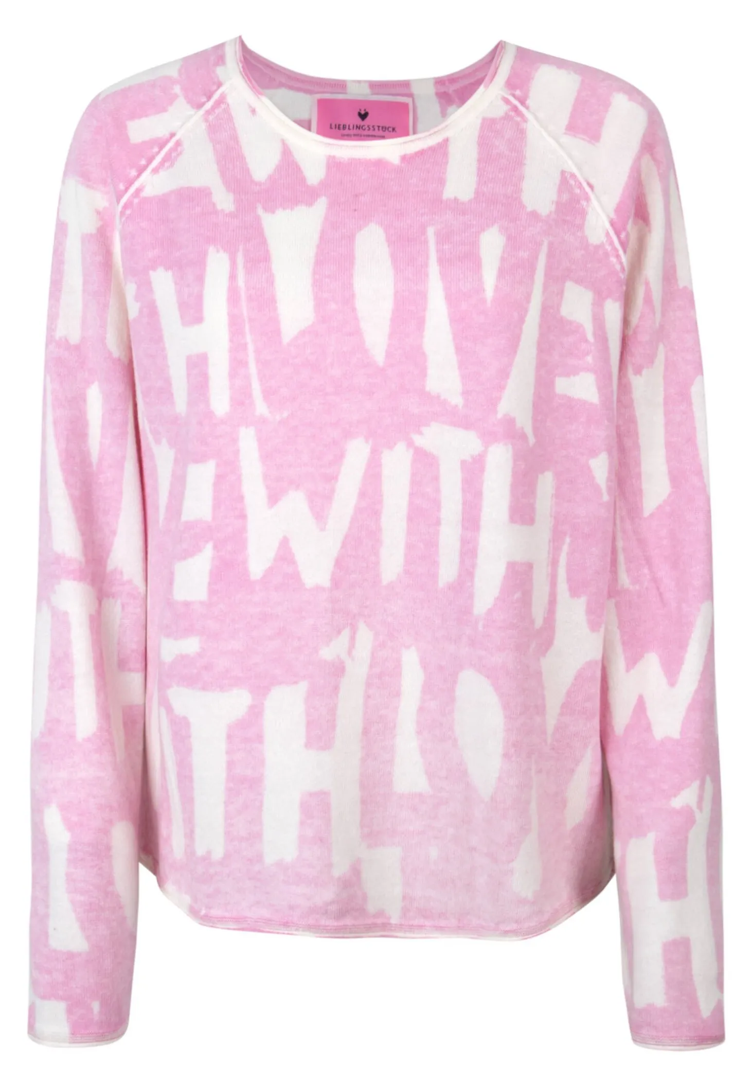 Damen Pullover Langarm mit All-Over Print