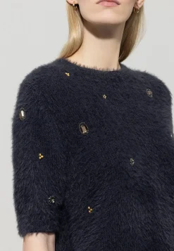 Damen Pullover mit Schmucksteinen