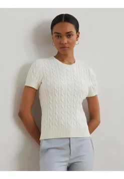 Damen Pullover mit Zopfmuster