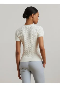 Damen Pullover mit Zopfmuster