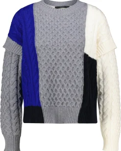 Damen Pullover Patchwork