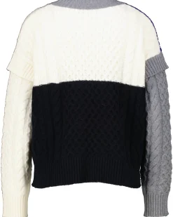 Damen Pullover Patchwork