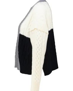 Damen Pullover Patchwork