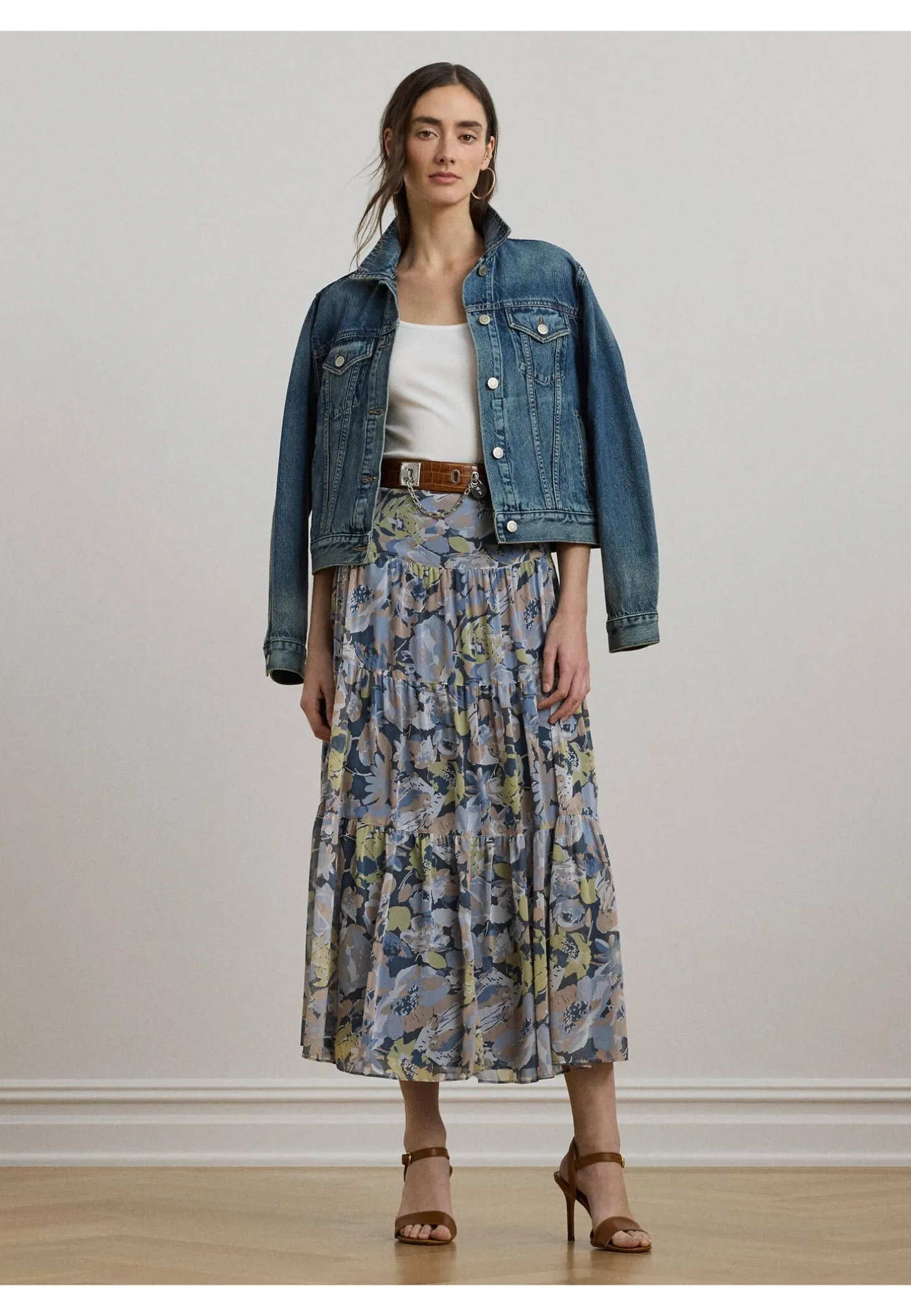 Damen Rock aus Georgette-Gewebe