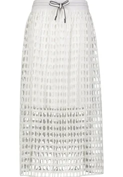 Damen Rock im Netz-Ajour-Gestrick