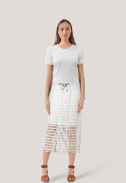 Damen Rock im Netz-Ajour-Gestrick