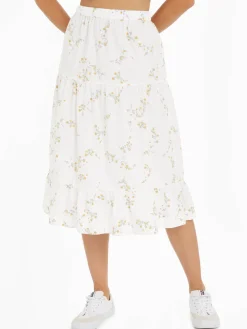 Damen Rock TJW POPLIN TIERED MIDI SKIRT