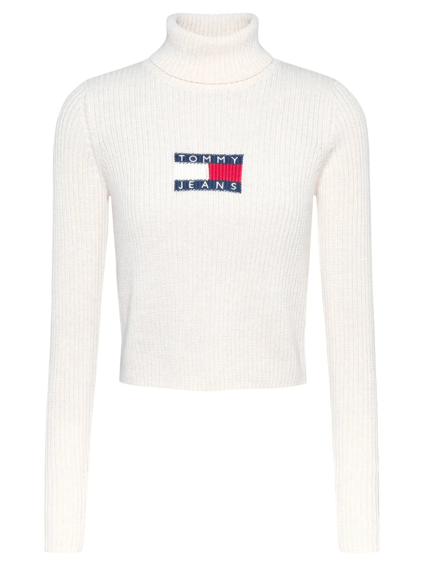 Damen Rollkragenpullover mit Wolle TJW MELANGE TURTLENECK FLAG SWEATER