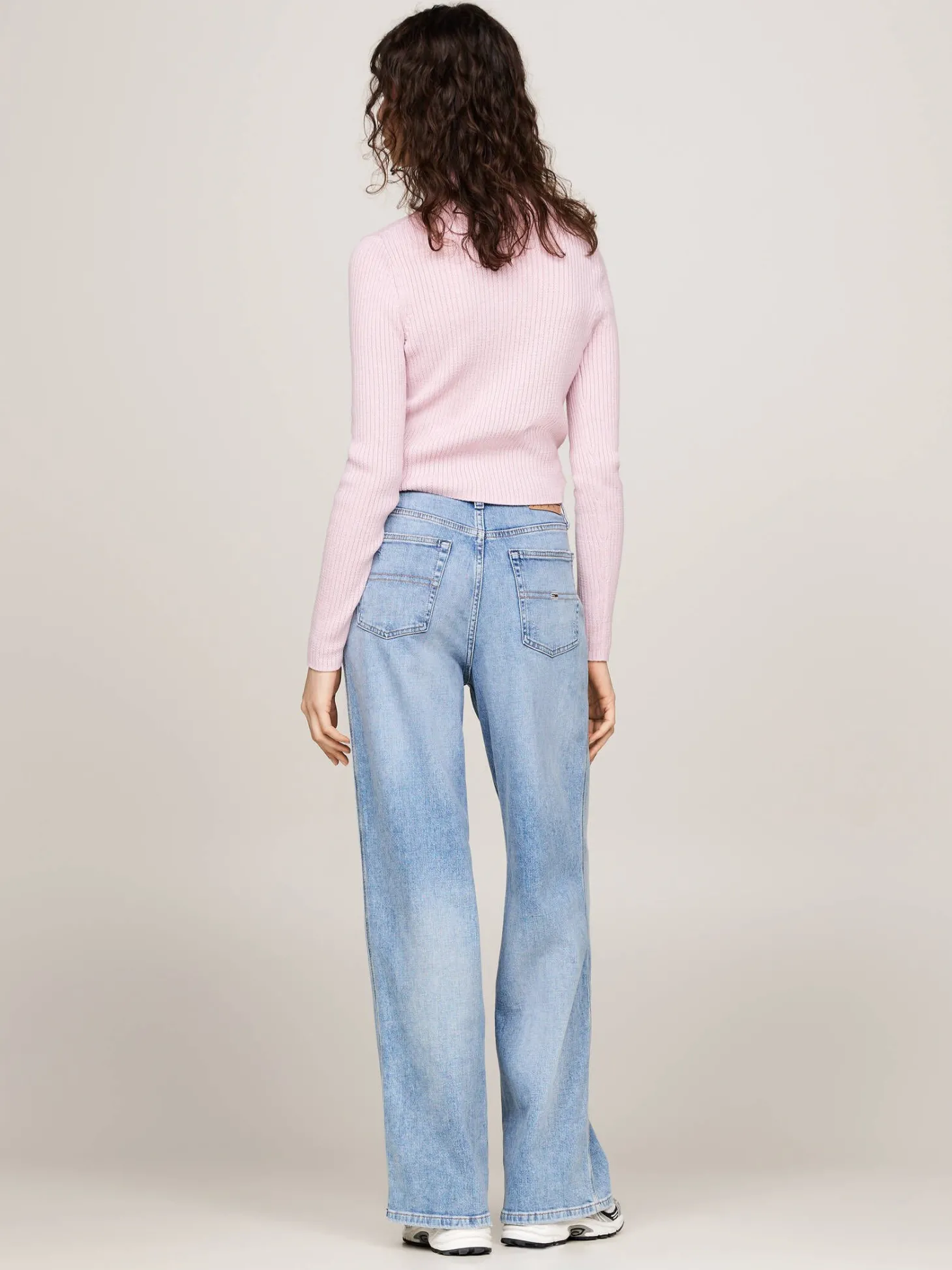 Damen Rollkragenpullover mit Wolle TJW MELANGE TURTLENECK FLAG SWEATER