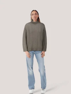 Damen Rollkragenpullover aus Wolle mit Kaschmir