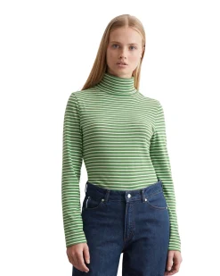 Damen Rollkragenshirt aus reiner Baumwolle