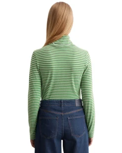 Damen Rollkragenshirt aus reiner Baumwolle