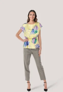 Damen Satinbluse mit Print