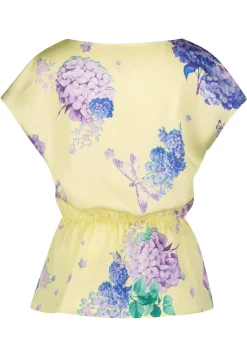 Damen Satinbluse mit Print